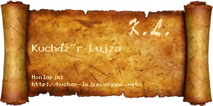 Kuchár Lujza névjegykártya